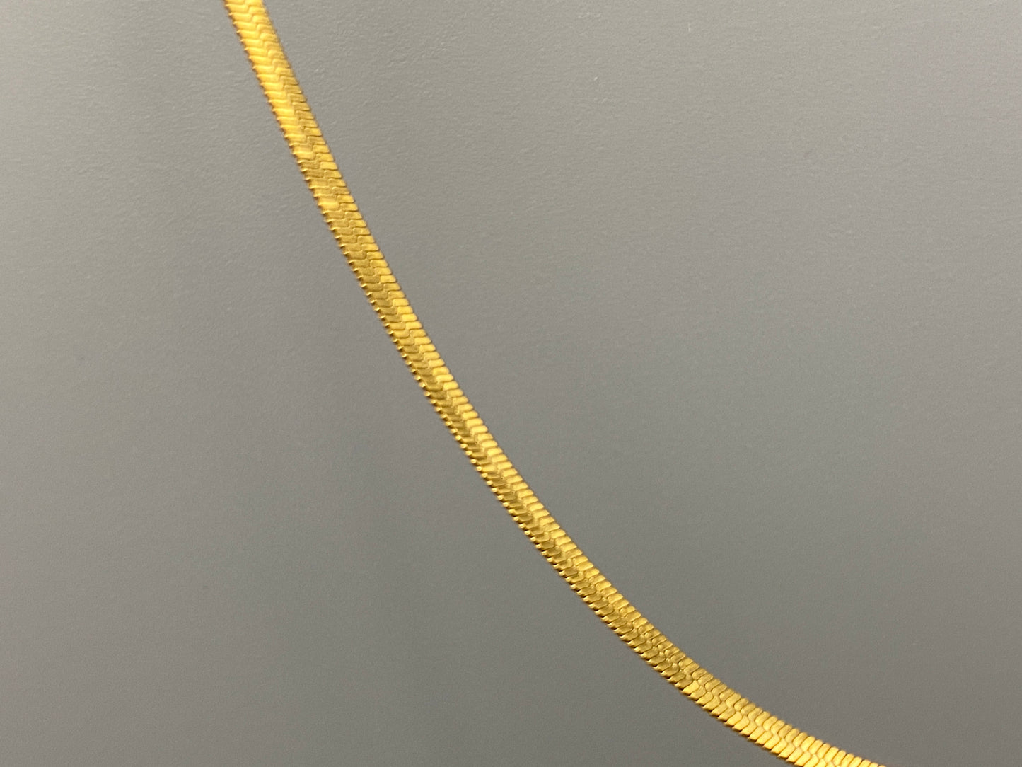 Dahlia Flat Snake Chain Gold Necklace. Sleek and modern design with a flat snake chain, perfect for adding elegance to any outfit. Key Features: Elegant Design: Flat snake chain with gold plating for a sophisticated look. Stainless Steel: Durable and tarnish-resistant. 18k Gold-Plated: Luxurious finish. Anti Tarnish & Waterproof: Maintains shine and luster over time. Size: 40 cm with a 5 cm extender for adjustable fit. Width: 2 mm for a delicate yet noticeable presence.