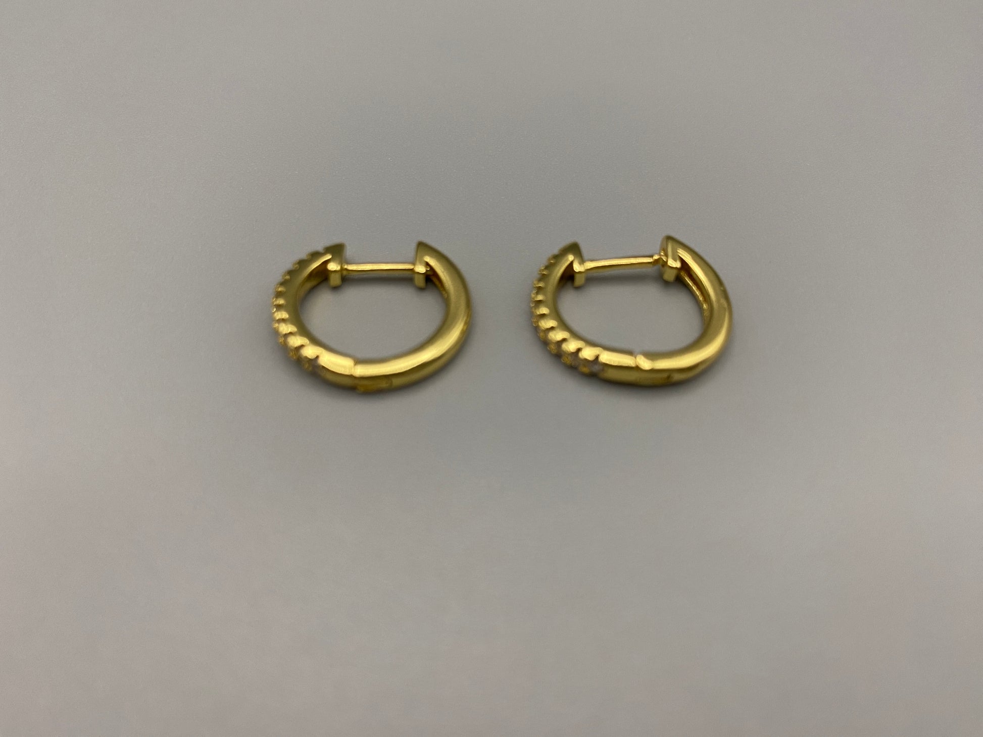 “Taga Elegant Hoop Earrings Gold: A perfect blend of sophistication and modern design, featuring gold plating for a luxurious finish, durable stainless steel construction, and sparkling zirconia gems. Stylish and contemporary, perfect for any occasion.”