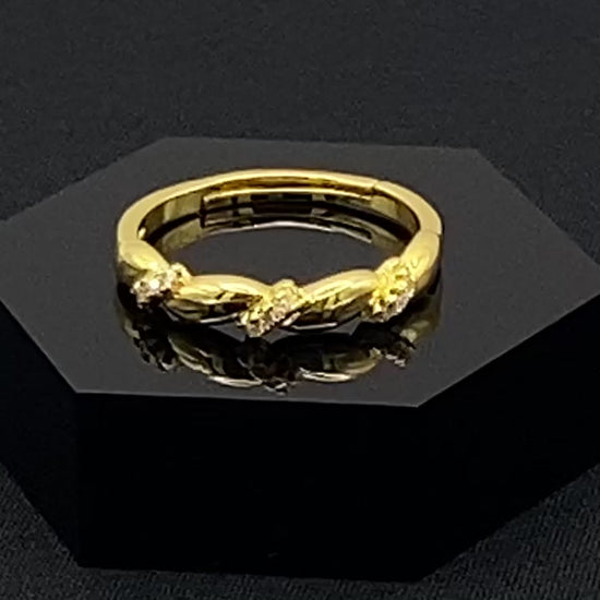 Olivia Adjustable Ring Gold: This exquisite piece is 18k gold plated, offering a luxurious shine and timeless appeal. The ring is waterproof and non-tarnish, ensuring it maintains its beauty over time. Cubic zirconia accents add sparkle and elegance, while the adjustable design ensures a perfect fit for any finger size. Make a statement with this stunning piece that complements any look.