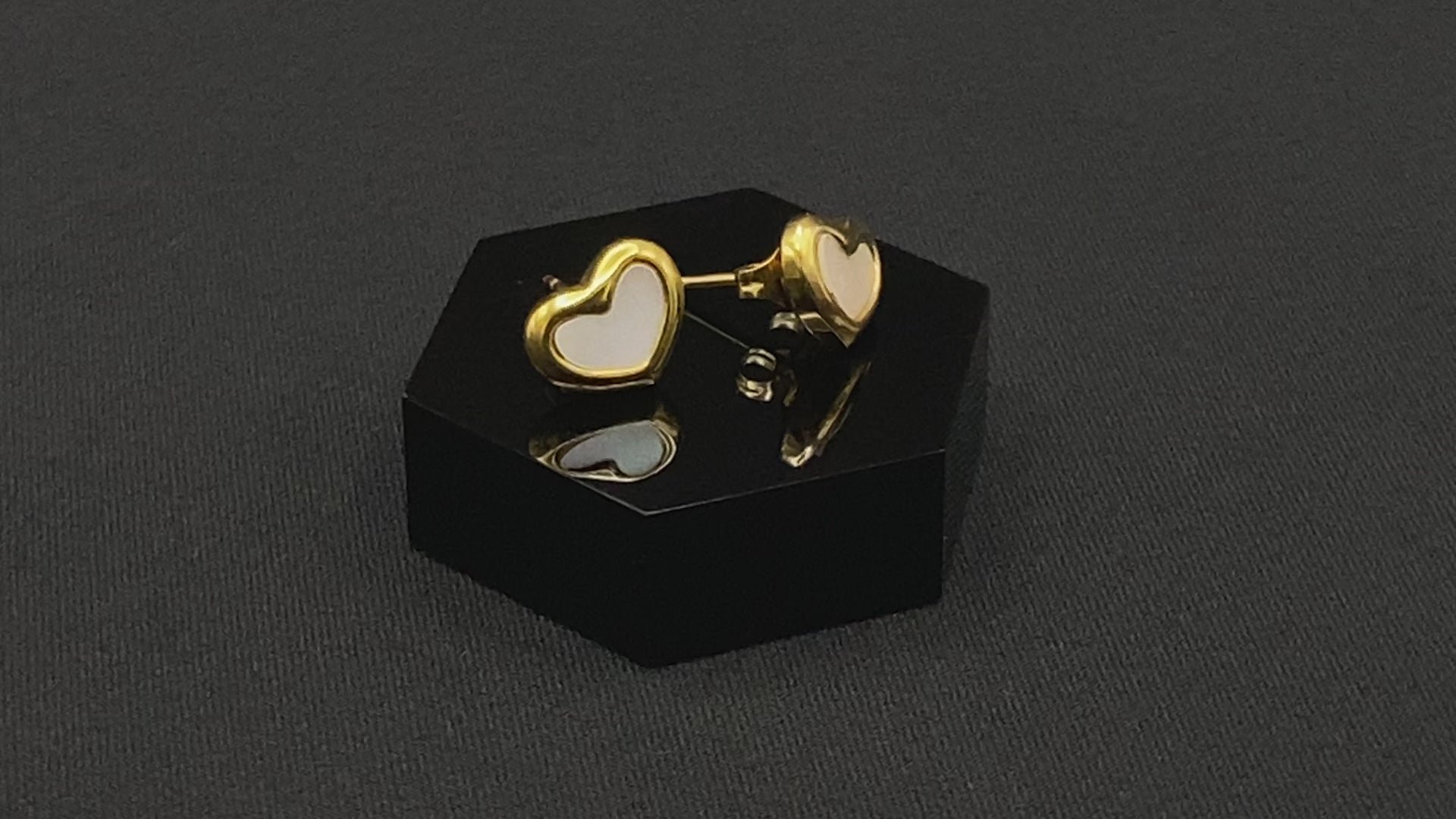 Versatile and elegant Helena Heart Earrings featuring a white shell heart pendant, crafted from high-quality titanium steel and plated with 18k gold. These earrings are waterproof, tarnish-free, and environmentally friendly, offering a trendy style and superior craftsmanship.